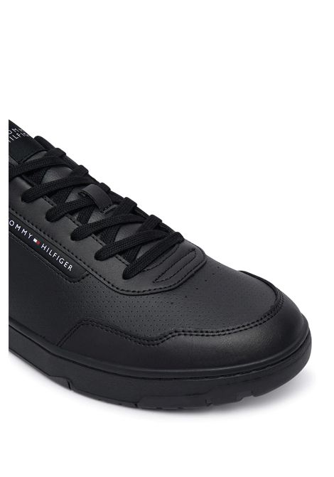 Tommy Hilfiger Basket Core Leather Shoes Black Men TOMMY HILFIGER | Sneakers | FM0FM05927-BDS